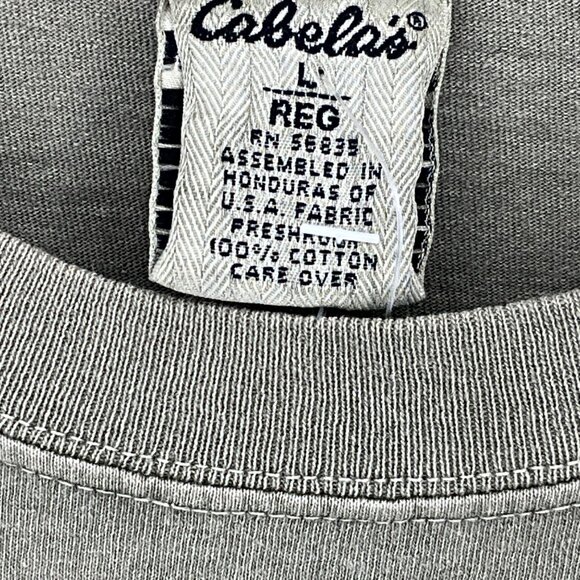 Cabelas Hairy Dog Hunt Camp Mens Long‎ Sleeve Shirt Olive Green Large - Picture 3 of 8